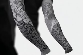 professionally design your sleeve tattoo