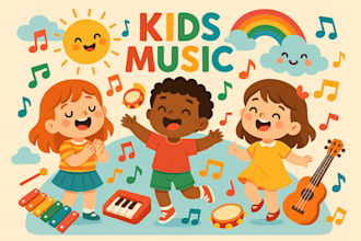 make custom creative kids music, rhymes, lullabies and learning songs