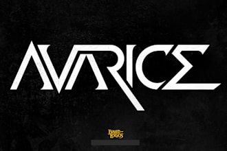 make a chaotic bestial black metal logo