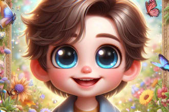make an cute disney cartoon portrait