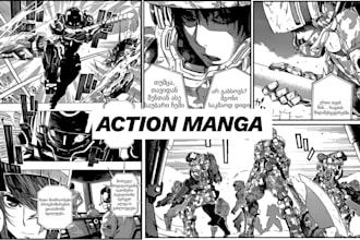 draw anime manga comic page action manga panel illustration webtoon manga artist