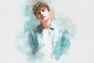 draw digital watercolor illustration