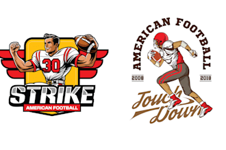do sports american football rugby team logo and vector illustration design