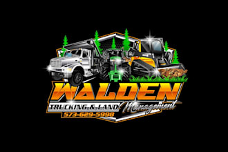 create graceful and fantastic trucking and skid steer logo design