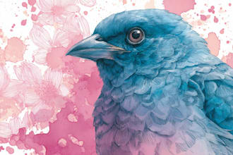create watercolor and digital illustrations