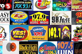 design hand drawn music podcast radio station logo