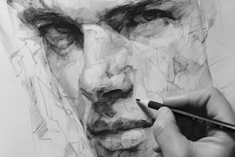 draw abstract portrait art