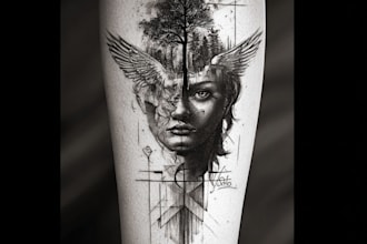 do unique customized realism tattoo design