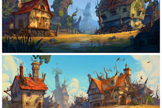create 2d environment and game background for you