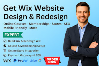 design or redesign wix website for online courses, memberships, and stores