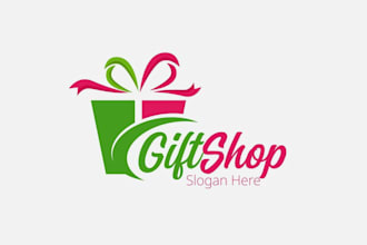design professional typography font gift shop logo