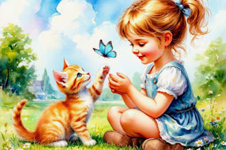children story book illustration children story children story book illustration