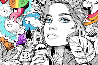 create doodle illustration for any purpose