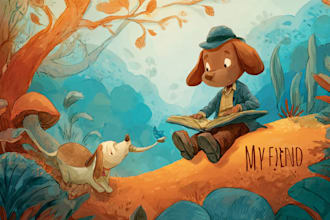 create custom book cover and children book illustrations