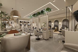 do luxury modern beauty salon interior design