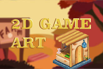 create 2d game art, assets and buildings