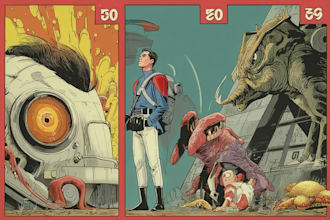 draw a retro vintage comic illustration