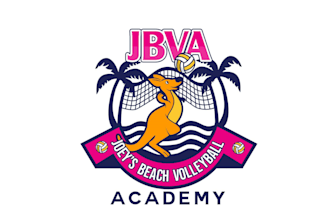 do modern wonderful super sports, volleyball logo