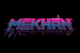 create a custom cyberpunk logo design