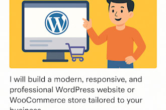create a responsive wordpress website and woocommerce store