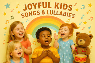 create joyful kids songs nursery rhymes catchy lullabies meditation happy music