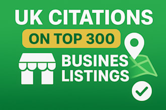 create UK local citations on top 100 business listing sites