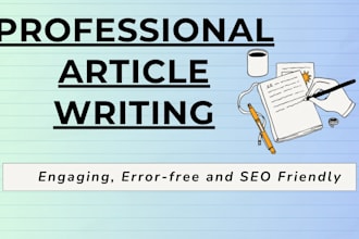 write SEO optimized articles and blog posts