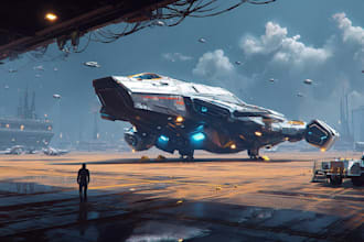 create a custom spaceship sci fi steampunk nft