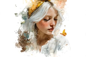 create watercolor and digital illustrations