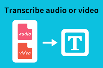 do audio or video to text conversion for english or arabic