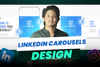 do professional linkedin carousels instagram carousel design