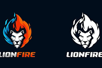 create unique and custom lion mascot logo with bold style