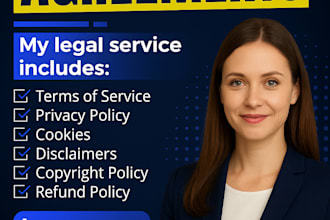 write terms and conditions, privacy policy and other docs