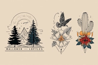 make a minimalist lineart tattoo design or illustration