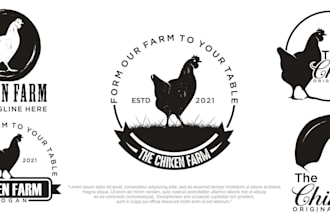 do rooster logo design for brand, startup, or personal project