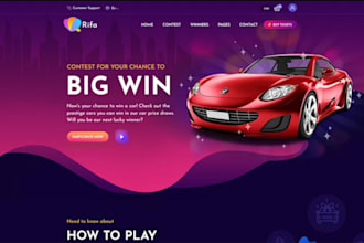 create a premium competition, raffle, or giveaway  website on wordpress