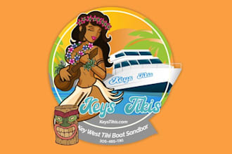 design key west tiki boat company logo