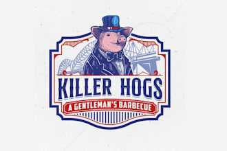 design killer hogs patriotic long sleeve t shirt logo