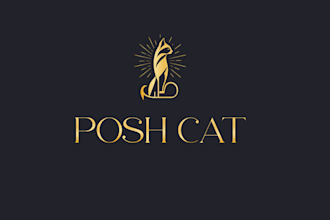design awesome posh cat logo