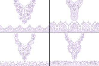 create neck and border transparent design for you in vector