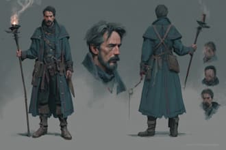 create a high quality character or creature design