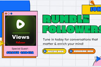 promote rumble video, rumble views, rumble followers
