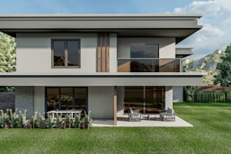 architectural 3d modeling in revit and rendering in lumion
