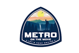 design modern outdoor enthusiast trail guide logo