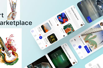 develop art marketplace app, digital art app, art buying and selling app