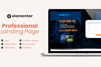 create your landing page with elementor pro