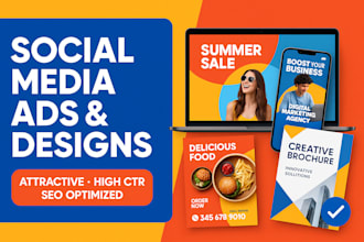 design eye catching social media posts,fb ig ads, banners, flyers and brochures
