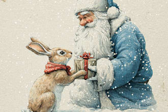 draw christmas illustrations and cards for you