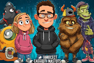 draw cartoon mascot character illustration