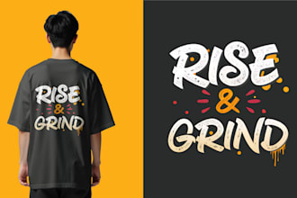do unique trendy and minimalist typographic t shirt design